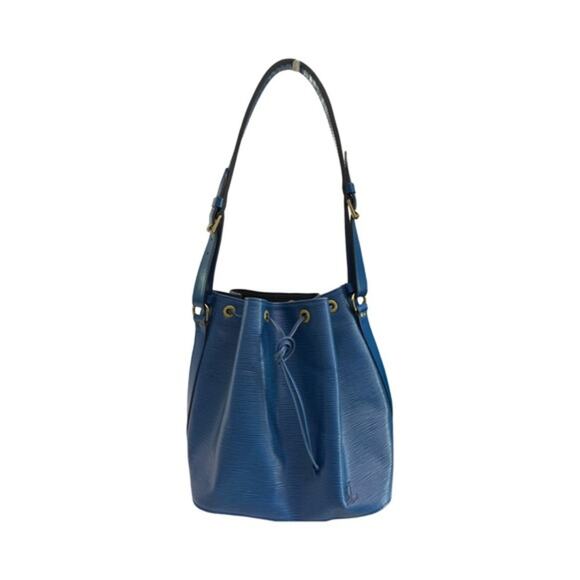Louis Vuitton Petit Noé Blue Epi Leather Bucket Bag With Dust Bag Made in France - Picture 1 of 16